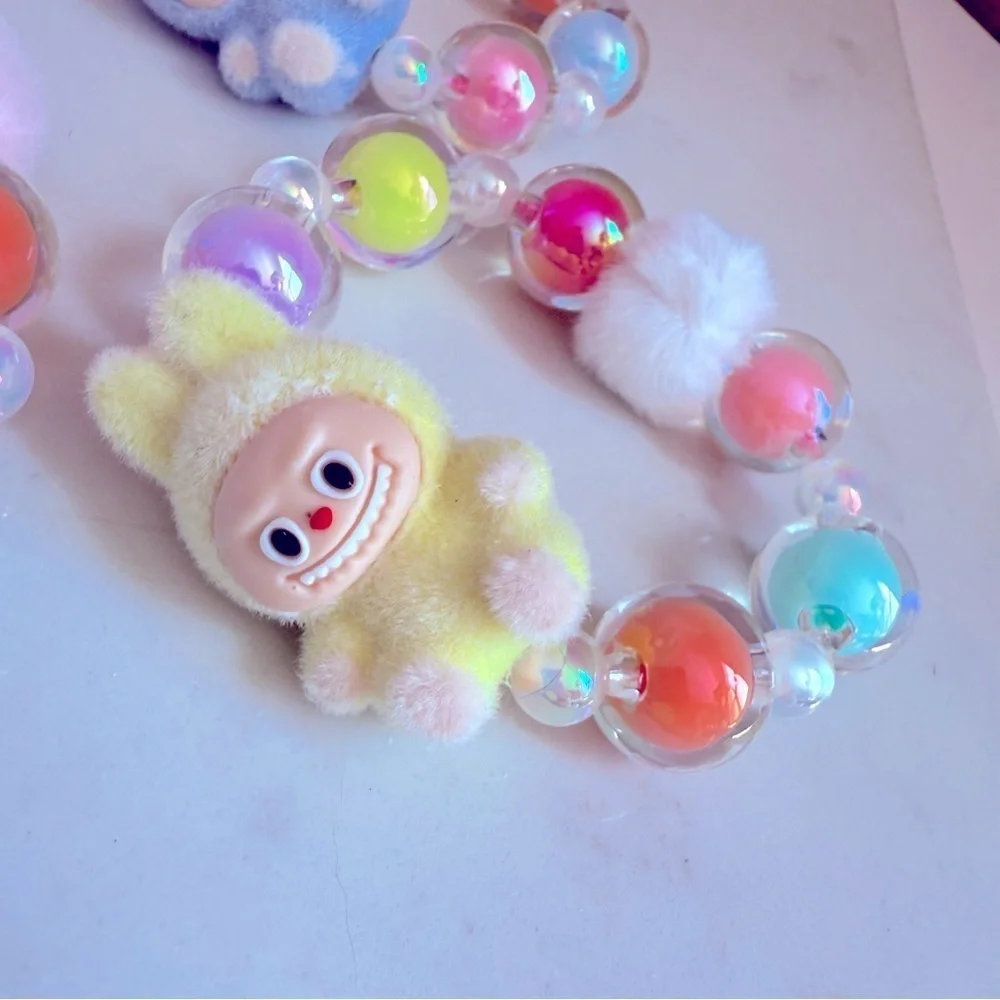 NWOT 1 Handmade Labubu Colorful Beaded Bracelets for Kids
